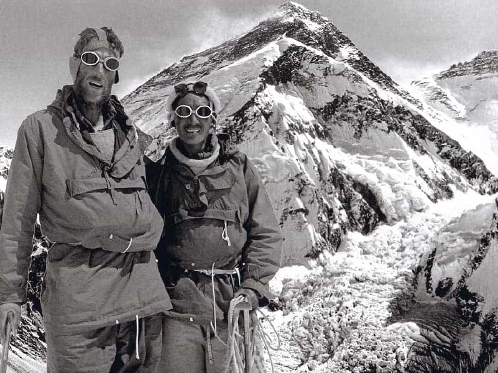 Sir Edmund Hillary and Tenzing Norgay Climbing Evrest