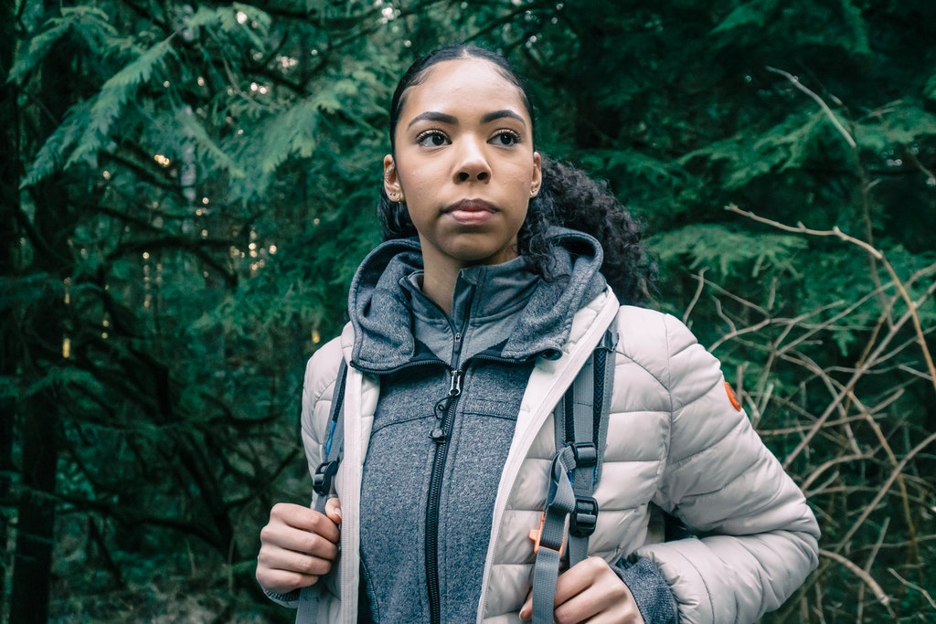 hiking for women: down jacket