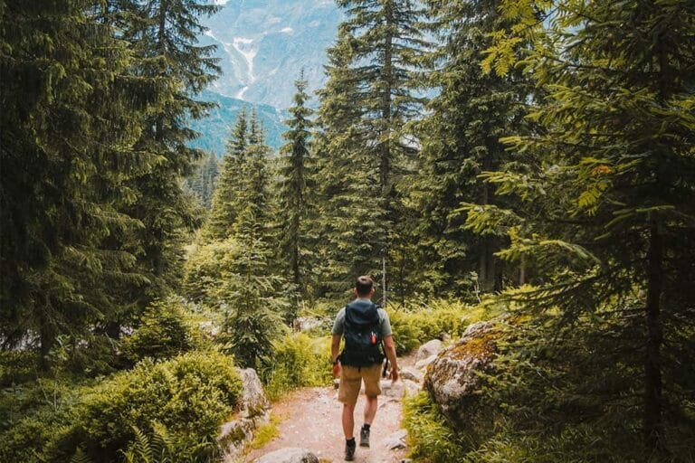 Downhill hiking