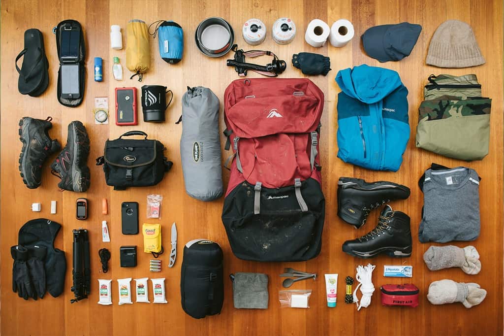 Essential items for trekking