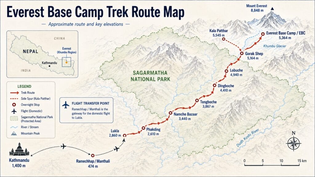 Everest Base Camp Route Map